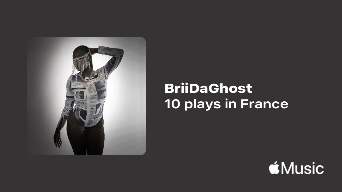 _brii_da_ghost's tweet image. Just passed a new Milestone on @AppleMusic. Thanks for listening!
music.lnk.to/iYE2k2

Appreciate you guys keep streaming keep playing keep purchasing #briidaghost #music #France #NYC