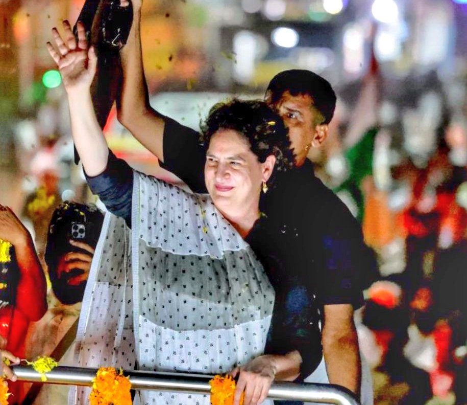 PRIYANKA GANDHI ON FIRE⚡ She has addressed over 100 rallies in Amethi & Raebareli in the last 7 days. Mad respect for the modern day iron lady, she is on a mission 🔥 #LokSabhaElections2024