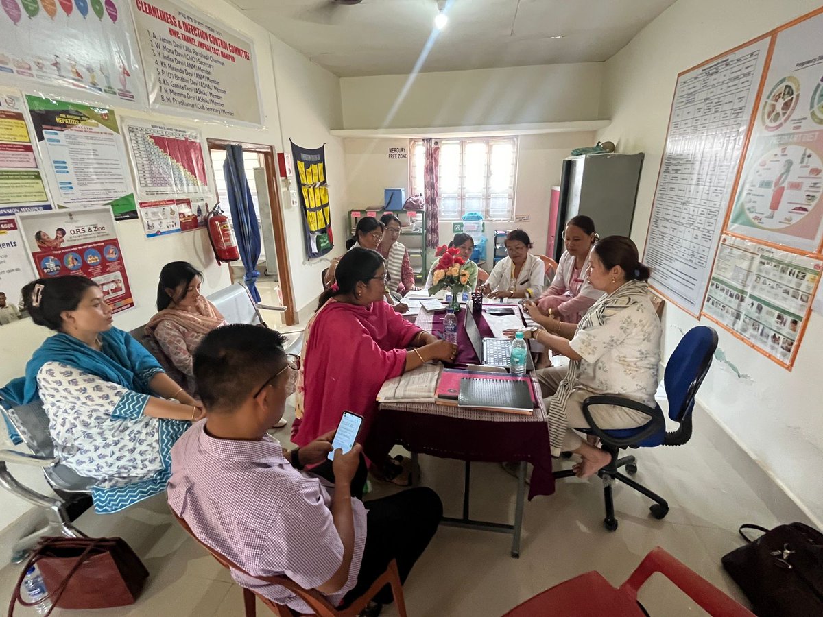 We supported & oriented #communityhealthofficers, auxiliary nurses, & midwives on quality management and measurement of outcome indicators, working towards a #NQAScertification. All for building a healthier tomorrow! #Imphal #Manipur