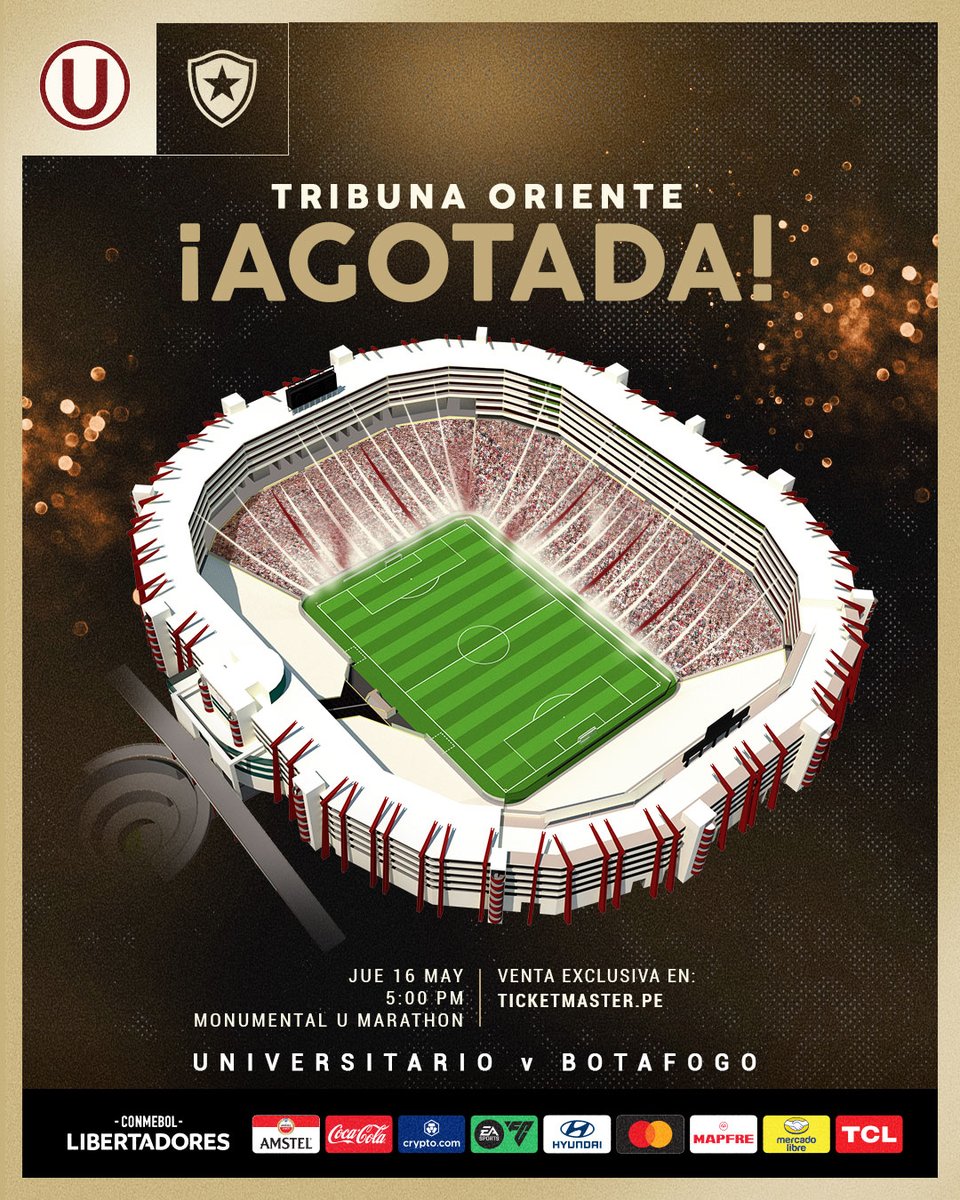 𝗟𝗔 𝗛𝗜𝗡𝗖𝗛𝗔𝗗𝗔 𝗠𝗔́𝗦 𝗟𝗢𝗖𝗔 🤯 Agotamos las entradas de la tribuna oriente para nuestro partido contra Botafogo por Copa Libertadores. 🎟 ¡Este jueves nos vemos en casa! ▶ bit.ly/3QDF6qH #Los100DelÚnicoGrande