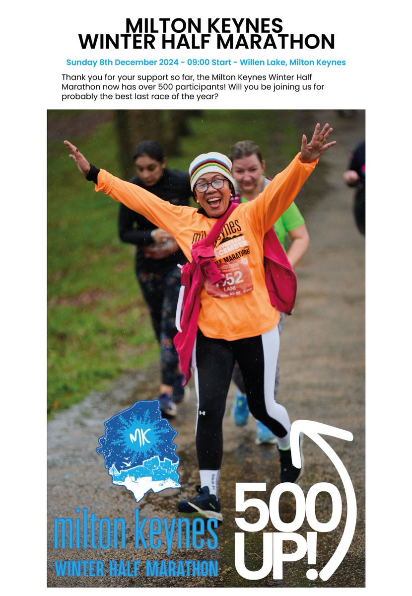 I think Mrs H has a publicist 😂 got an email from Milton Keynes winter half this evening.

Scrolled down and boom 💥 there she is again!

Surely I’m more photogenic 🤩
@Headteacherchat @UKRunChat @TeachersRunClub @runningpunks @mk_marathon