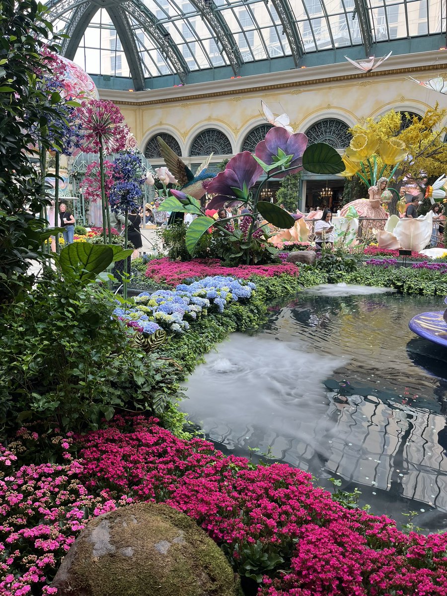 The Bellagio gardens are very beautiful today.