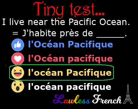 #French capitalization rules are a bit more involved than in English. Here are the basics: lawl.es/capital

#frenchtest #frenchteacher #lawlessfrench #learnfrench #frenchquiz