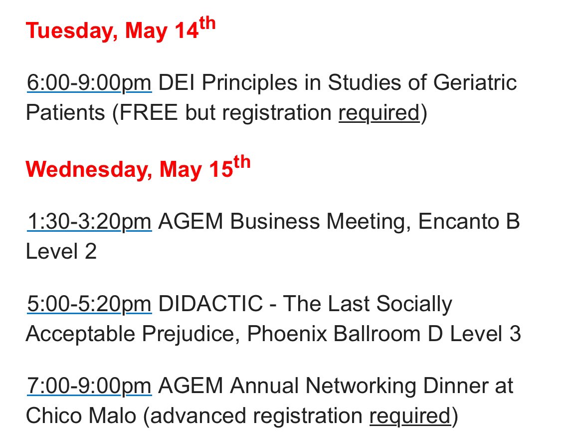 SAEM24 is here! Please join AGEM at SAEM. Tuesday and Wednesday are full of wonderful AGEM events - we can’t wait to see you! #SAEM24 @SAEMonline @SAEM_RAMS