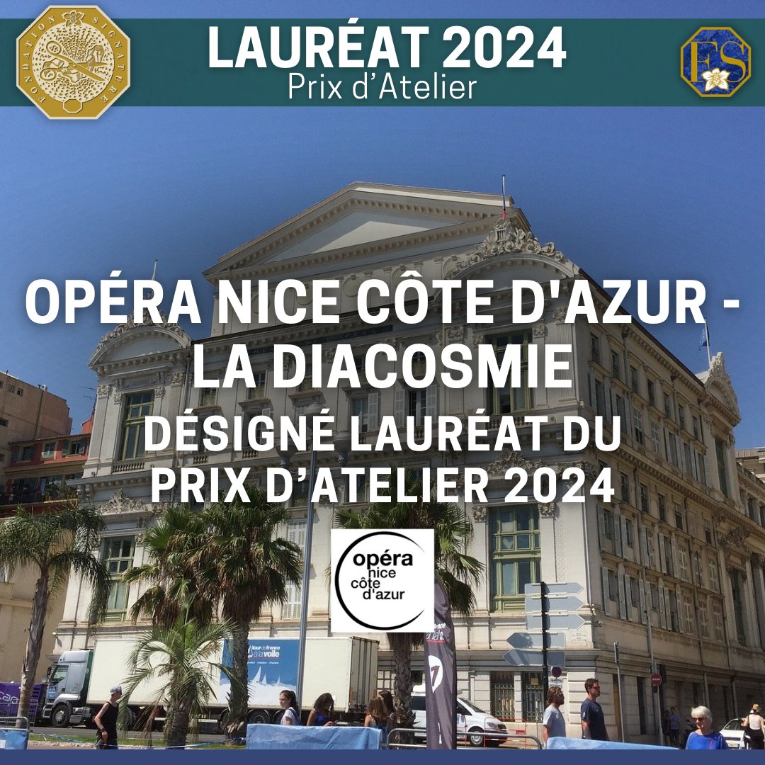 🏆 Opéra Nice Côte d'Azur - La Diacosmie @operadenice a été désigné lauréat du Prix d’Atelier des costumes des arts de la scène 2024 de la Fondation Signature
