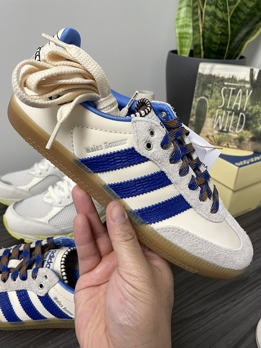 @walesbonner x @adidasoriginals capture spring summer in a samba once again. I love the return to the nylon and standard tongue. Coupled with embossed croc accents and fuzzy suede. These are a must for all this szn
