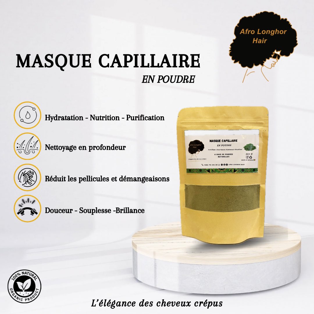 ✨Nouvelle Formule, même secret et efficacité ✨

GET YOURS NOW🫵🏾

📞 +221 781463811

Pommade : 5000 fr
Huile : 4000 fr
Masque en poudre : 5000fr

#Rtapprecies #handmade #haircare #Senegal