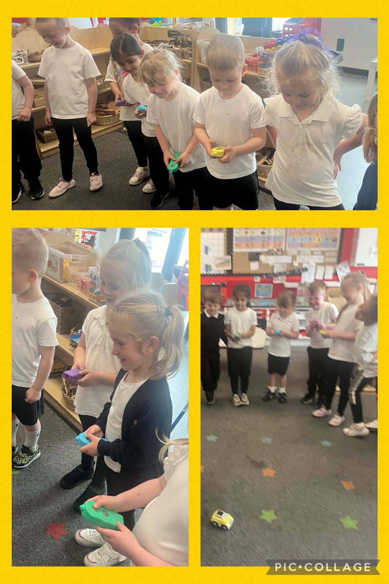 Lots of joyful faces in today’s Computing lesson 😀 We learnt how to use remote-controlled cars, making them go forwards, reverse and turn. This will help us when we come to programme Bee-bots later in the week. <a href="/Inspire_Compute/">Inspire Computing</a>