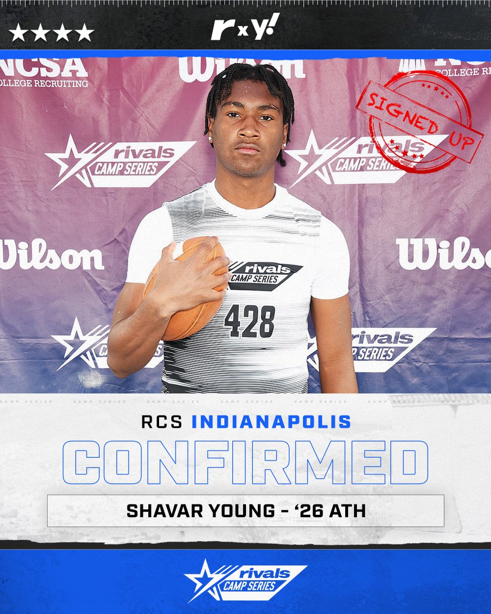 🚨CONFIRMED✍️ 4🌟 Shavar Young is signed up and ready for May 19th 🔥💪 @GregSmithRivals | @MarshallRivals | @adamgorney | @WilsonFootball | @TeamVKTRY | @ncsa | @shavar_y