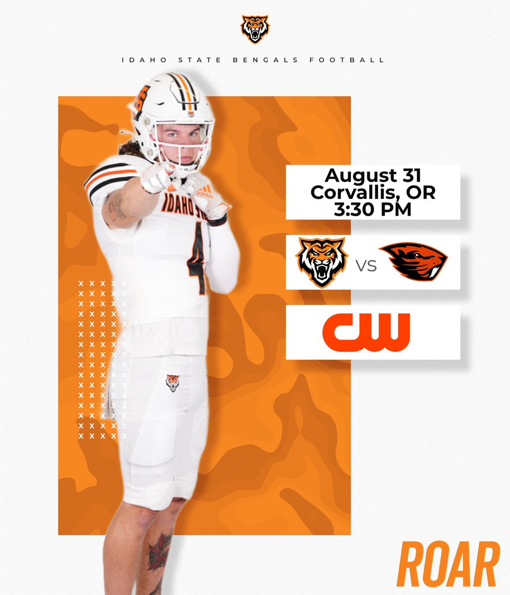 National Broadcast 📺

The Bengals and Beavers will kick off at 3:30 PM PT on August 31 in Corvallis, OR, to open the 2024 regular season. 

The game will be broadcast on The CW network nationally!

#RoarBengalsRoar