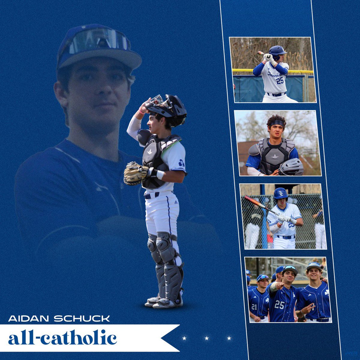 Congrats to @OUGrizzBaseball commit @AidanSchuck on earning All-Catholic! In league play Schuck led the team with a phenomenal .414 avg. Aidan also tallied 7 2Bs, 1 3B, 1 HR, 13 RBI and an astounding .1135 OPS. In 70 plate appearances, Schuck K’d only 6 times! Well done Aidan!