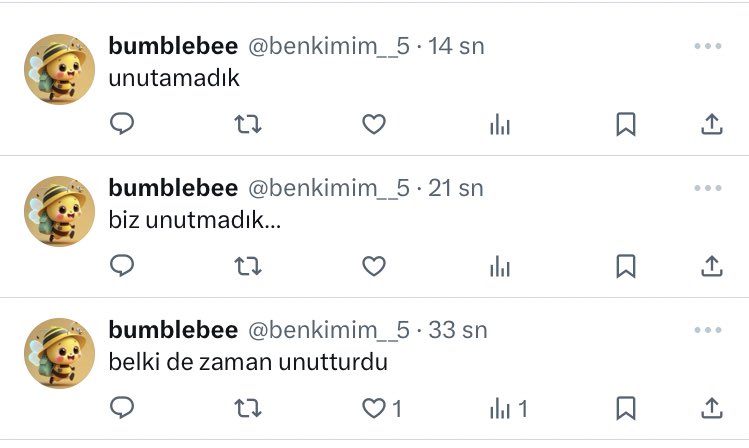 üçlü tweetlerimle geri döndüm