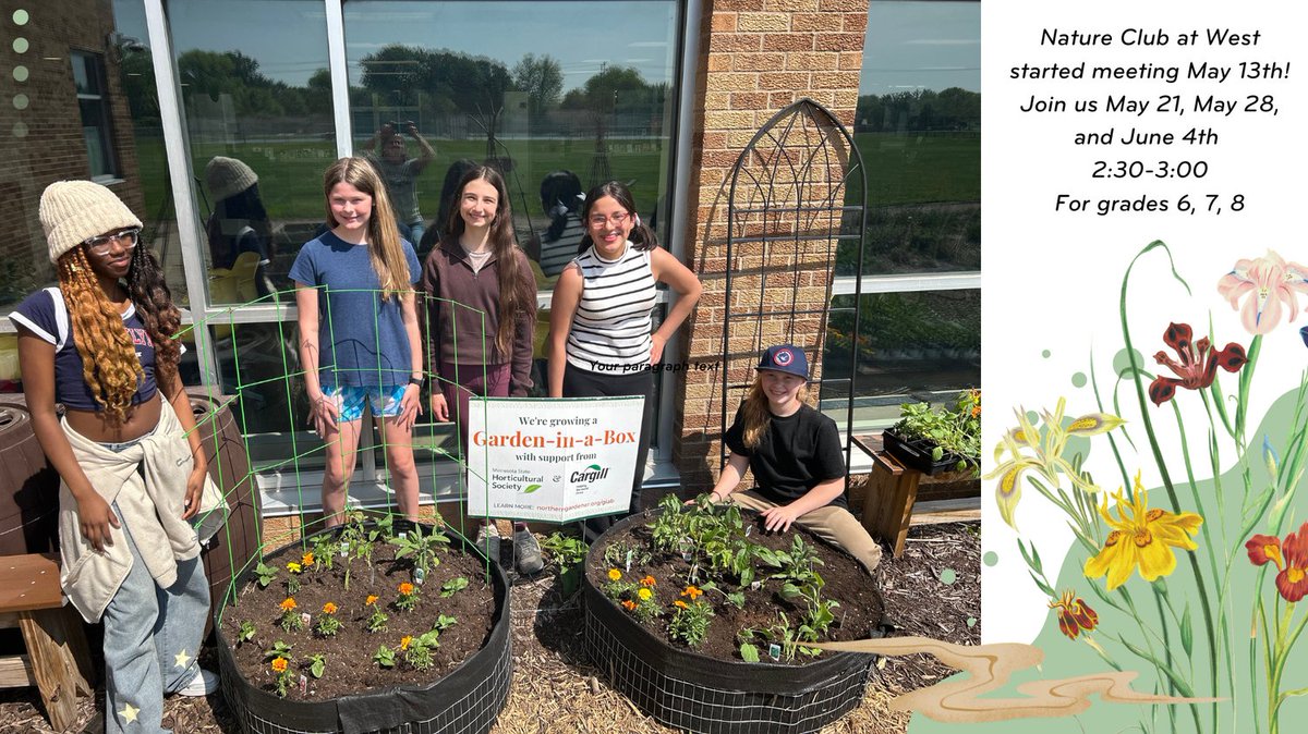 Nature Club planted their Garden-in-a-box raised beds! #mnhort