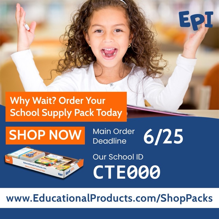 All @colonialtrail families! Consider the option to order your Cub's supplies for the 2024-2025 school year through EPI. Reach out to anyone at CTES or the PTA with questions. #wearecubnation
