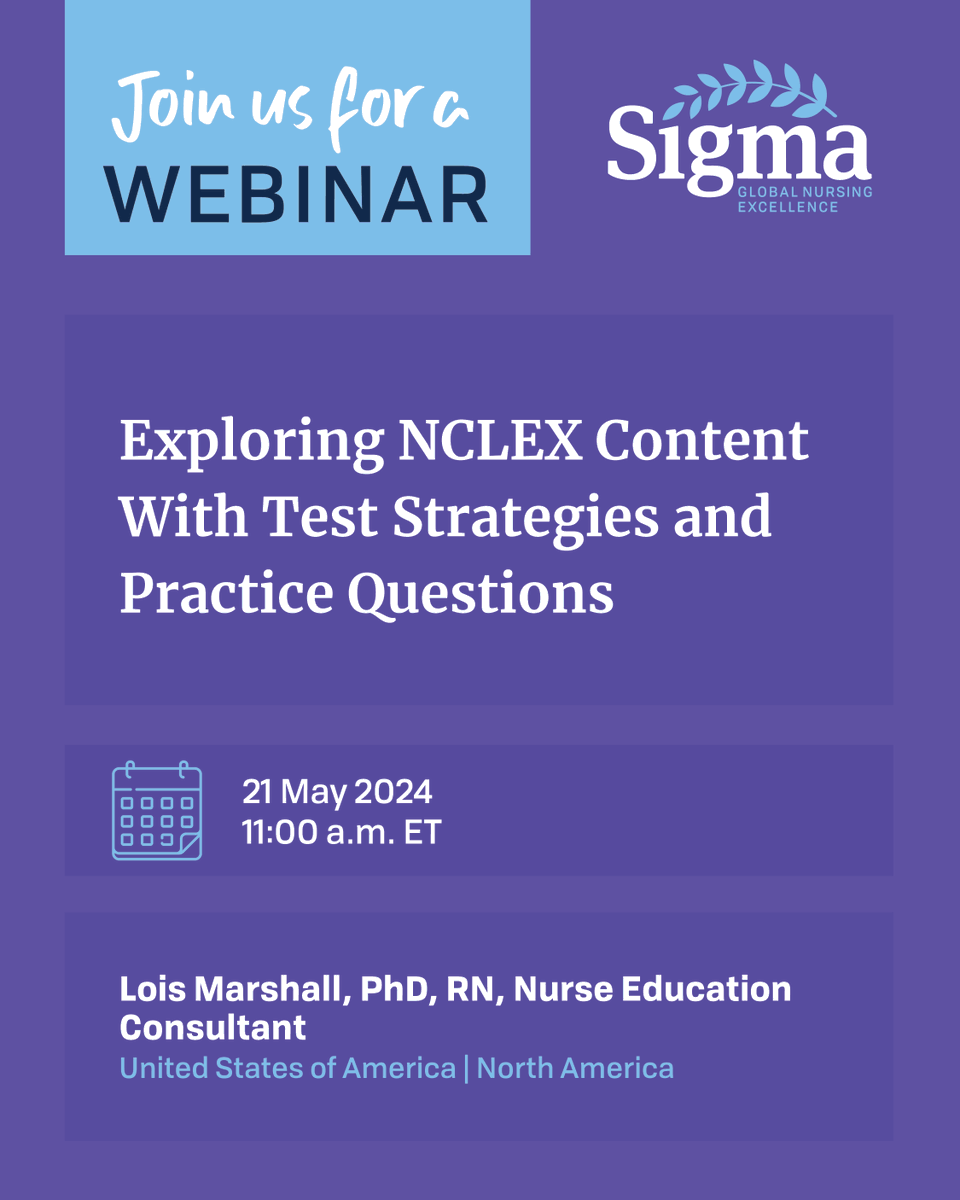 Join us for this NCLEX webinar to refine your skills and learn more about the NGN before the exam! We will focus on content that has the greatest chance of showing up on your exam and discuss NGN format changes and the Clinical Judgment Model. Register » bit.ly/3UZJfaT