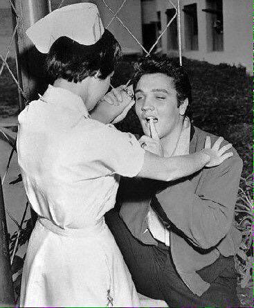 May14,1957 #ElvisPresley is rushed to LA hospital after swallowing a porcelain cap that lodged itself in his lung