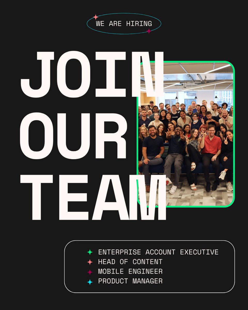 ❗️WE’RE HIRING❗️ We’re excited to announce we’re expanding our team with the following positions: → Enterprise Account Executive → Head of Content → Mobile Engineer → Product Manager Head to our careers site to apply: viam.com/careers?utm_so…