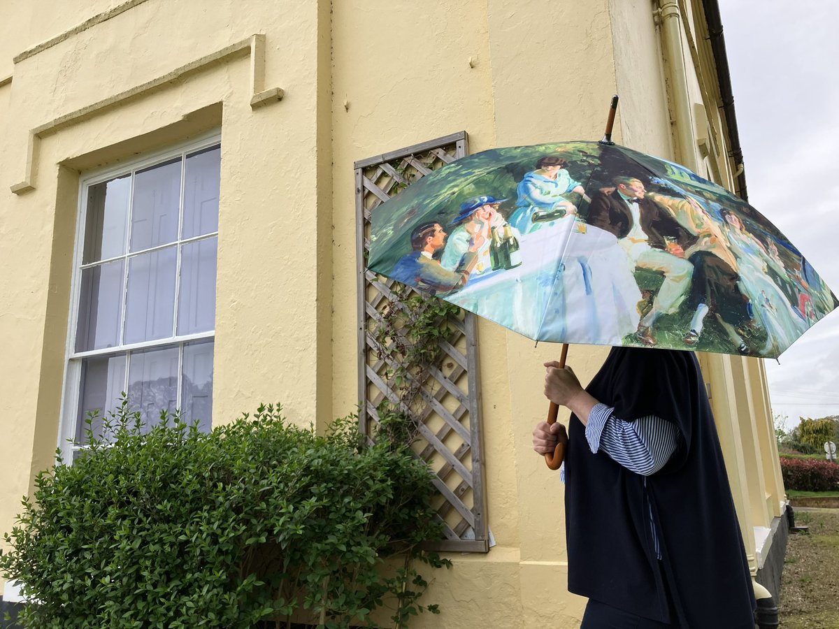 Last weekends sun has disappeared over the Dedham Vale today! Keep dry with our Munnings Umbrellas! ☔️ Shop online munningsmuseum.org.uk/product-catego…