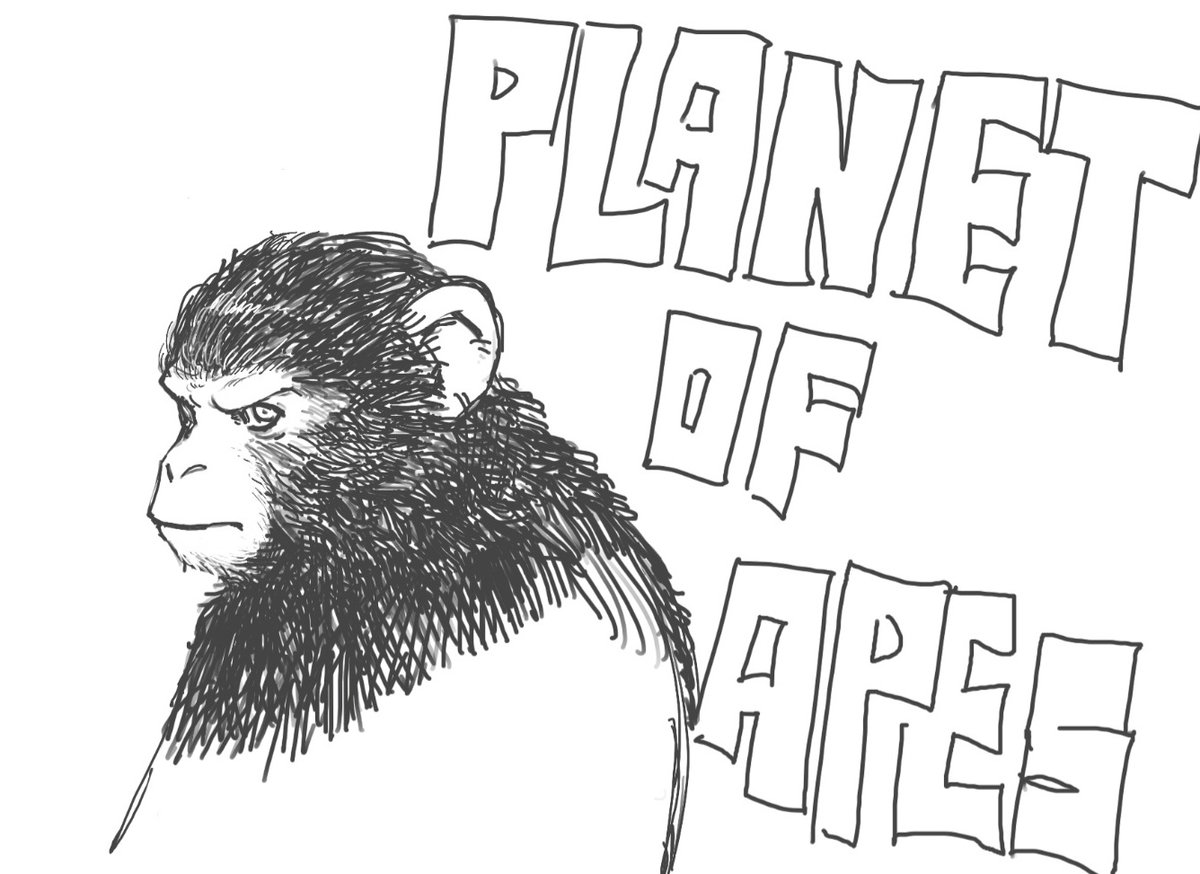 Little monke sketch 
I watched rise of the planet of apes again