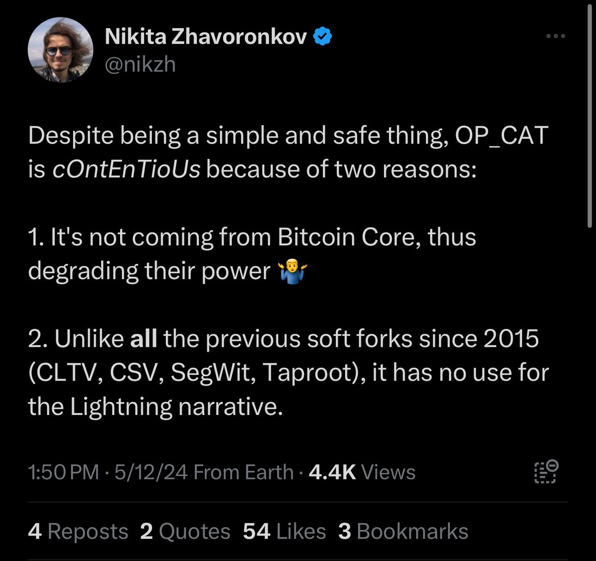 ordinalswallet's tweet image. This is important.

OP_CAT opens up Bitcoin programmability in a way that enables Ordinals to compete with Sol &amp;amp; Eth.

Some of the things it enables:
- On-chain order books
- Smart contracts
- AMM Swaps

Few: OP_CAT was part of the original design of Bitcoin. This is just a…