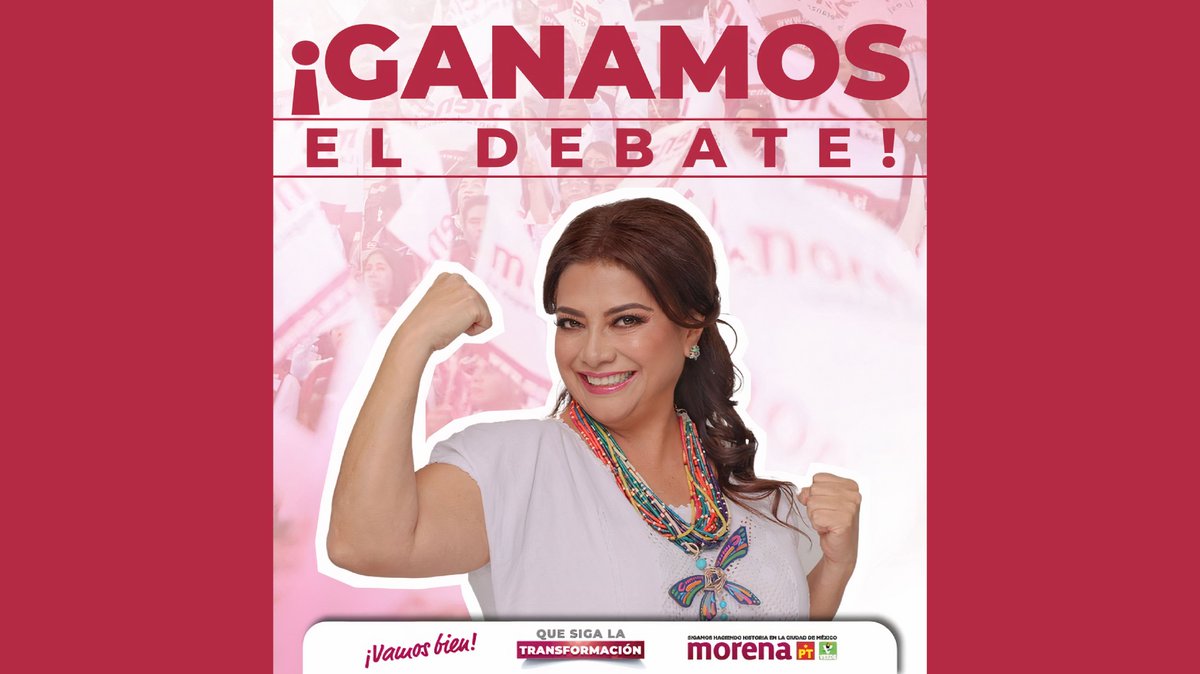 En el #DebateChilango #LaJefaEsClara. Estamos a 20 días de participar en una jornada electoral histórica. #ClaramenteGanamos con @clarabrugadaM.