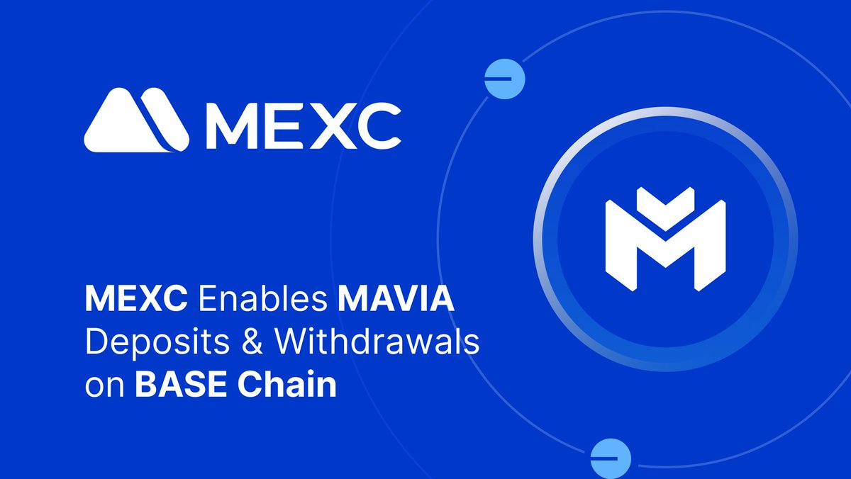 MEXC @MEXC_Official will support deposits and withdrawals of $MAVIA on @base chain. mexc.com/support/articl…
