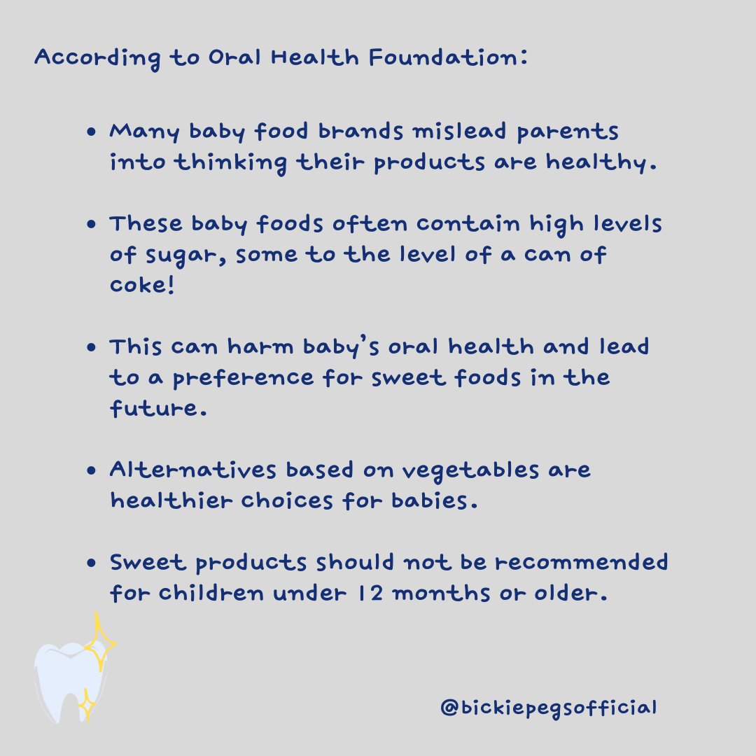 👶 Did you know? Many baby foods contain shocking levels of sugar! 🍼 It's time to rethink what we're feeding our little ones. Opt for low to no sugar options to kickstart a lifetime of healthy habits! 💪💚 #babyfood #SugarFree #HealthyBabies #babyoralhealth