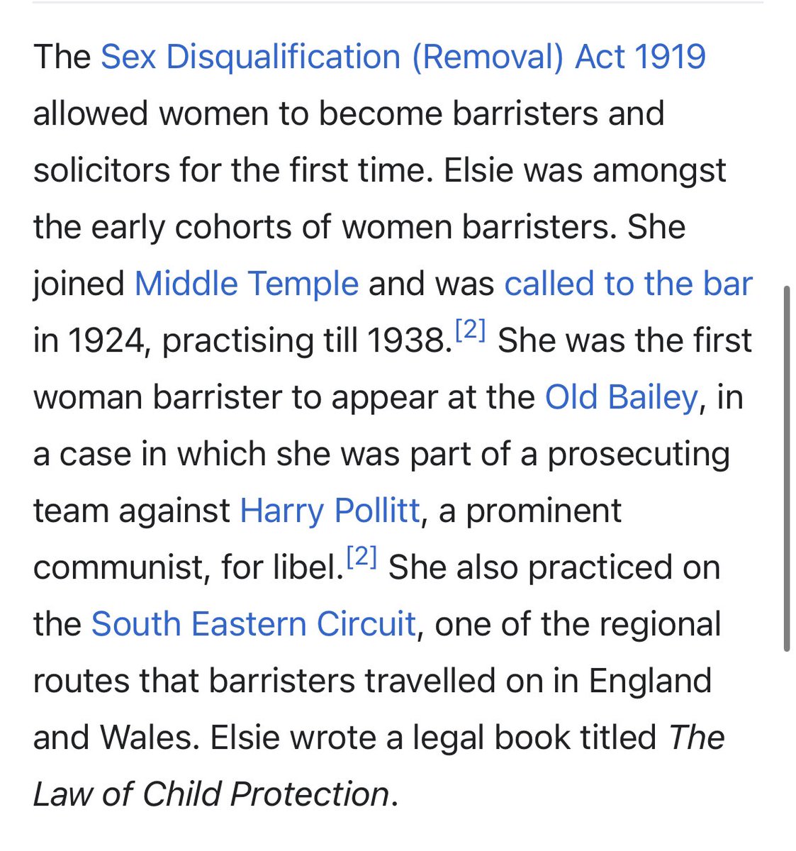 “My Lord, I have endured worse.” Miss Elsie Bowerman of counsel packed quite a bit into her 84 years on this planet. I bet the Judges at the Bailey found her quite fearsome.