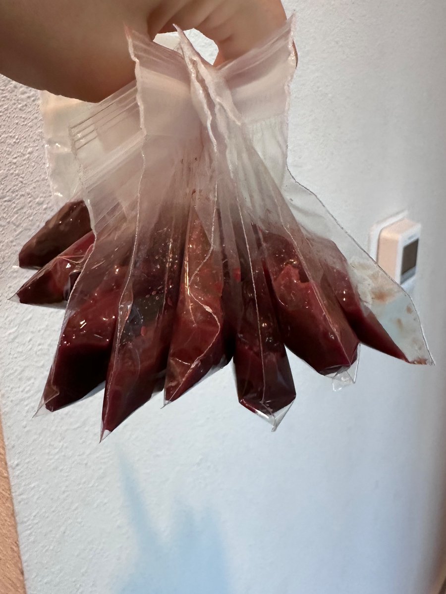 Eating raw liver again. My body is absolutely loving and saying thank you. The most nutritious food in the world. 
7 bags=7weeks. I take one bag out for the week, eat one small piece a day. The rest are kept in the freezer. 
#grassfedbeef #liver