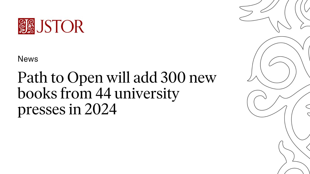 300 new #books are on the path to #OpenAccess. 📖 ⭐ Faculty and students at participating #libraries can access these titles upon release. All Path to Open books will be open access 3 years post-publication. See the title list: bit.ly/3JWf1PX