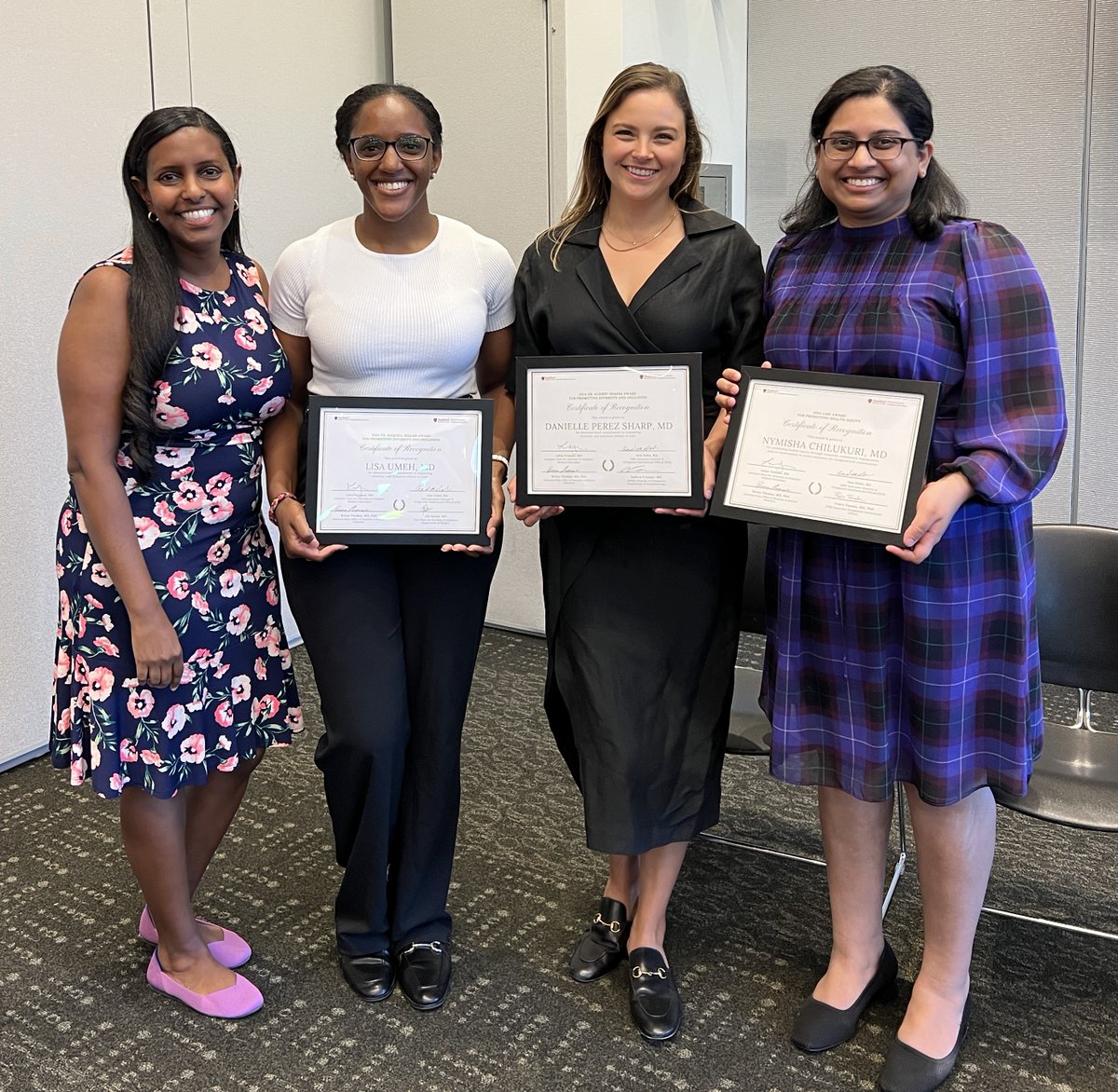 Lahia Yemane, MD (@lahiayemanemd) on Twitter photo We were able to get a picture with all 3⃣ DEI award winners from <a href="/StanfordPeds/">Stanford Pediatrics</a> at the GME Awards Ceremony last night 🎉
Huge congratulations again to <a href="/LisaNUmeh/">Lisa Umeh</a> <a href="/DanielleSharpMD/">Danielle Perez Sharp</a> @NymishaC! We are so lucky to have ya'll in our GME community 🌟 We were able to get a picture with all 3⃣ DEI award winners from <a href="/StanfordPeds/">Stanford Pediatrics</a> at the GME Awards Ceremony last night 🎉
Huge congratulations again to <a href="/LisaNUmeh/">Lisa Umeh</a> <a href="/DanielleSharpMD/">Danielle Perez Sharp</a> @NymishaC! We are so lucky to have ya'll in our GME community 🌟