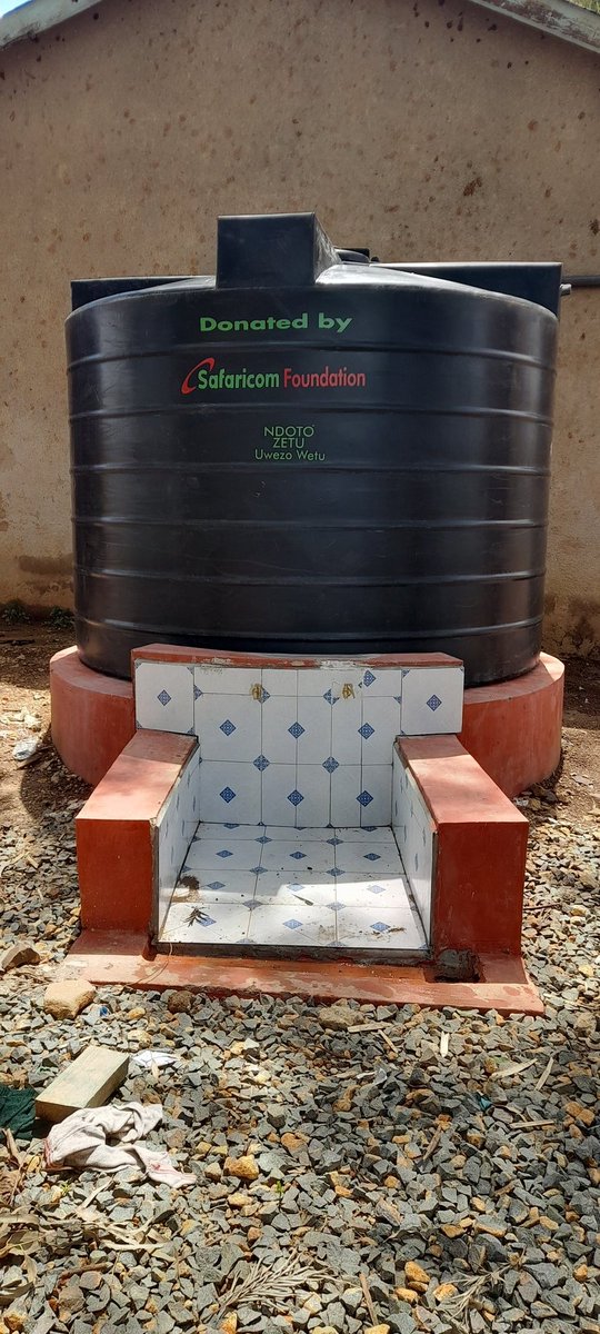 Safaricom foundation Ndoto zetu made our community dream come true by supporting our organic school pupils of Migori primary with a water tank that is geared to promote good menstrual Health hygiene amongst girls with disabilities within the school @SafaricomFDN @social_wg