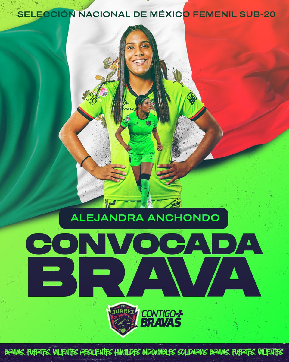 Ale Anchondo es convocada para la Selección Mexicana Sub 20.🇲🇽 ¡Felicidades Ale! 👏🐎 #ContigoMásBravas