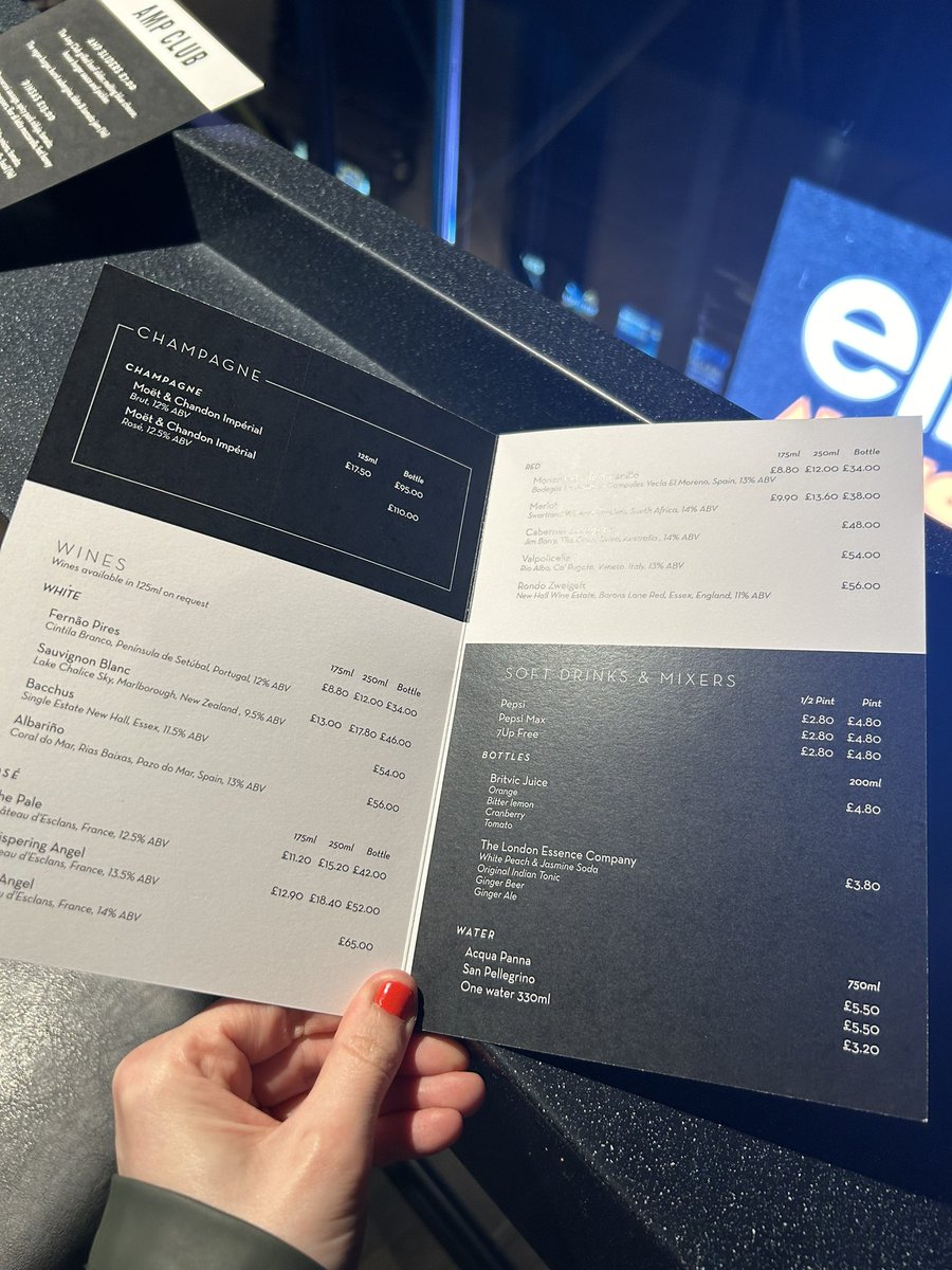 Jenna Campbell (@jennacampbell93) on Twitter photo Some of the food and drink prices here at the AMP Club at Co-op Live. Slightly lower drinks prices than we first reported…£7.95 for a pint, £12 for a cocktail and £8.80 for a small glass of wine <a href="/CityLifeManc/">CityLife Manchester</a> <a href="/MENnewsdesk/">Manchester News MEN</a> Some of the food and drink prices here at the AMP Club at Co-op Live. Slightly lower drinks prices than we first reported…£7.95 for a pint, £12 for a cocktail and £8.80 for a small glass of wine <a href="/CityLifeManc/">CityLife Manchester</a> <a href="/MENnewsdesk/">Manchester News MEN</a>