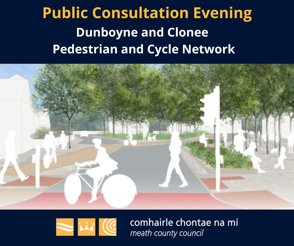 Public Consultation - Dunboyne and Clonee Pedestrian and Cycle Network A Public Consultation Evening will be held in Dunboyne Castle Hotel on Wednesday the 15th of May from 14:00 to 20:00. Find out more at: bit.ly/DunboyneAndClo…