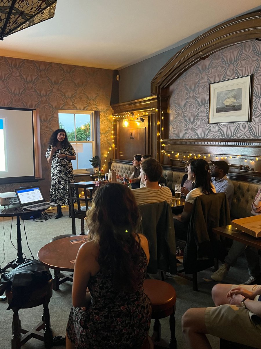 Great success for day 1 of <a href="/pintofscience/">Pint of Science UK</a> #techmeout 🍻 Pleasure to host cutting-edge research on #cultivatedmeat 🥩 with <a href="/PetraHanga/">Dr Petra Hanga</a> and better taste for medicines 💊 with <a href="/hend_abdelhakim/">Hend Abdelhakim</a>! All about the 'Taste of Tomorrow' 🍔 👅 And now getting ready for the next round! #pint24