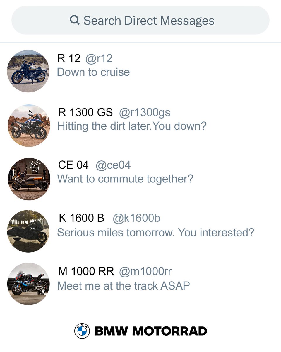 Your DMs are blowing up, which are you answering? 🤔

#BMWMotorrad #MakeLifeARide