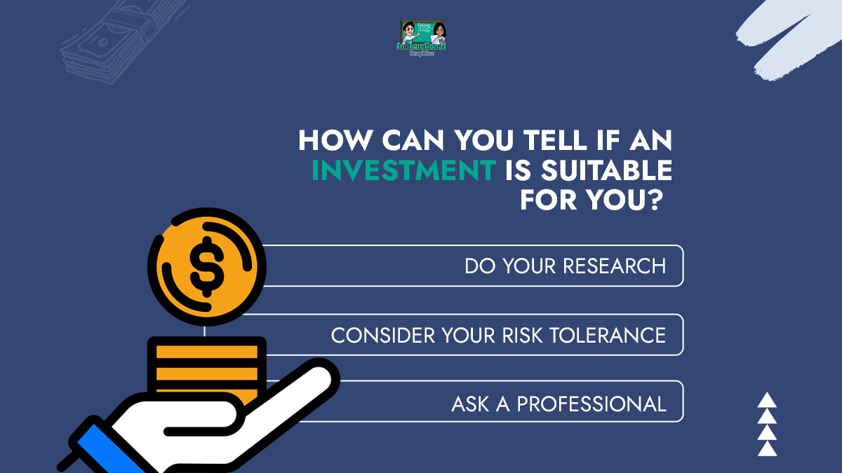 🔍 Wondering if an investment is a right fit for you? Here's a guide to help you navigate your decision:
👉 Do your research
👉 Consider your risk tolerance
👉 Ask a professional

#instructionalgraphics #financialliteracy #budgeting101 #smartspending #savinghabits