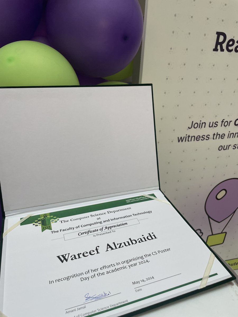 ItsWareeef's tweet image. سعدت وجدًا بتنظيم الـ Poster Day
لتخصصنا مع المبدعة @HereIsRemas 
وبإشراف دكتورتنا @EamanAlharbi 💜

تجربة رائعة ! والأروع هو ردود الفعل الإيجابية للحدث وتفاصيله✔️
#cs_poster_day24