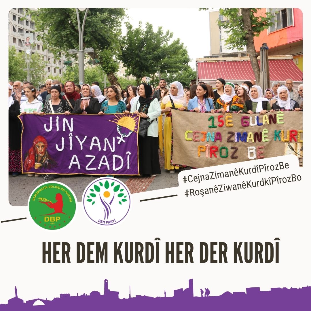 Em Kurd in, zimanê me Kurdî ye. Em doza zimanê xwe dikin. Heta ku zimanê me bibe zimanê fermî û zimanê perwerdeyê em ê têkoşîna xwe bidomînin. #CejnaZimanêKurdîPîrozBe #RoşanêZiwanêKurdkîPîrozBo