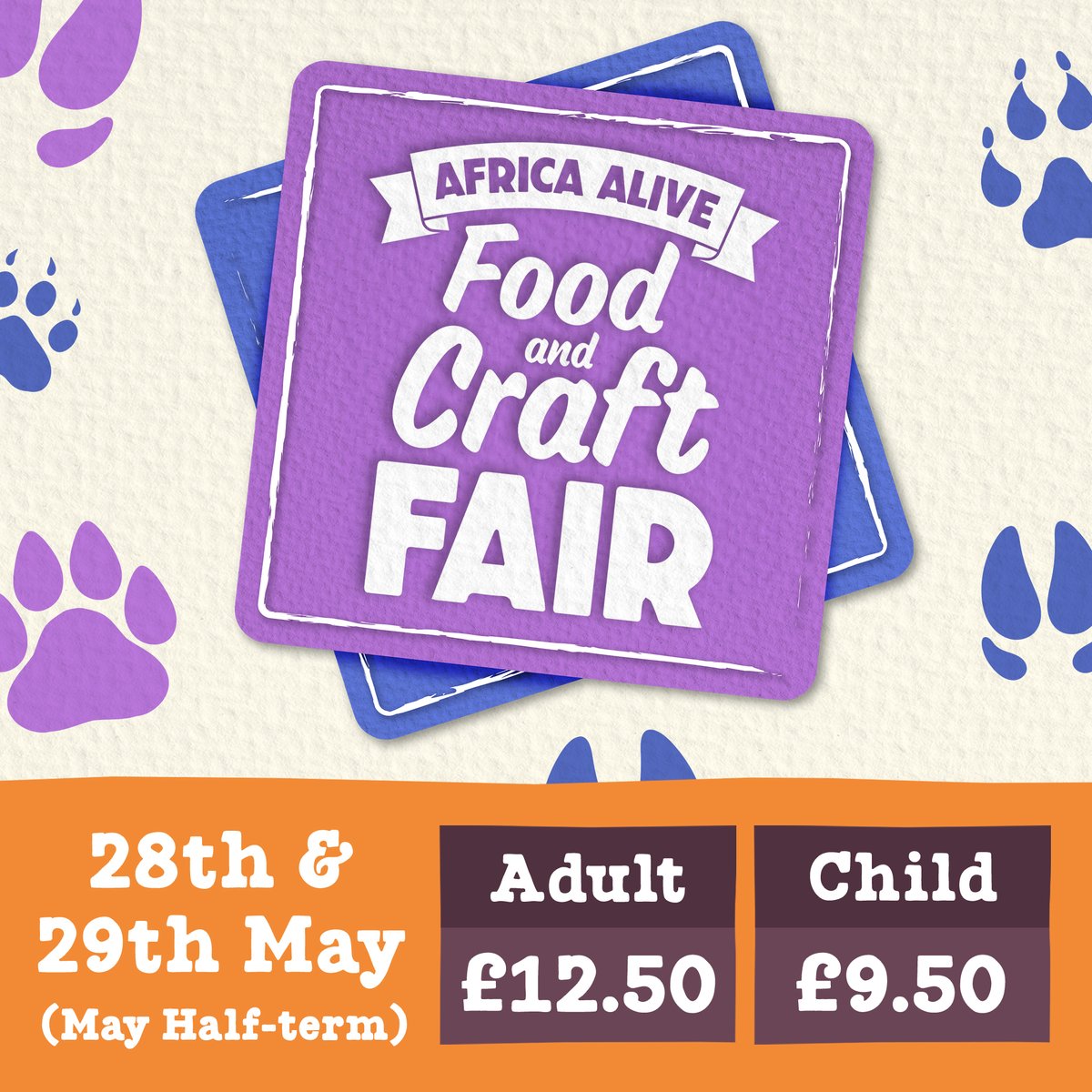 On 28th and 29th May, join us at Africa Alive for our Food and Craft Fair! With over 50 stalls, you’ll find a range of food and crafts, from chocolatey gifts, to rolled ice cream and fudge, plus homewares, felt crafts, gins, candles and much more. zsea.org/reserve/food-a…