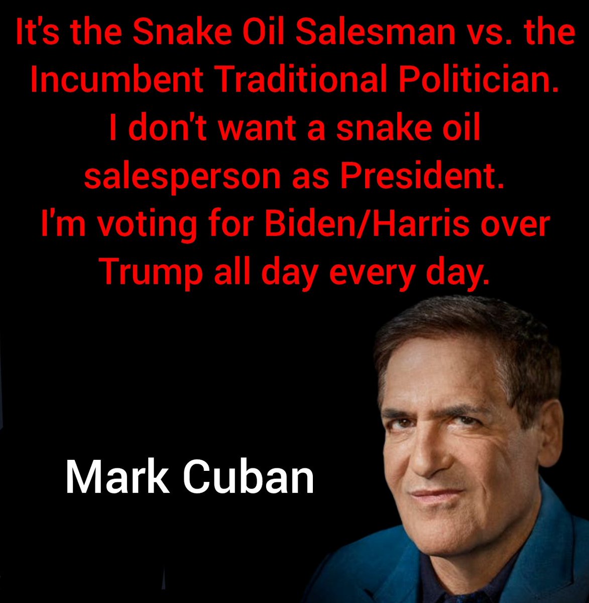 If you agree with Mark Cuban, then leave a 💙 and retweet