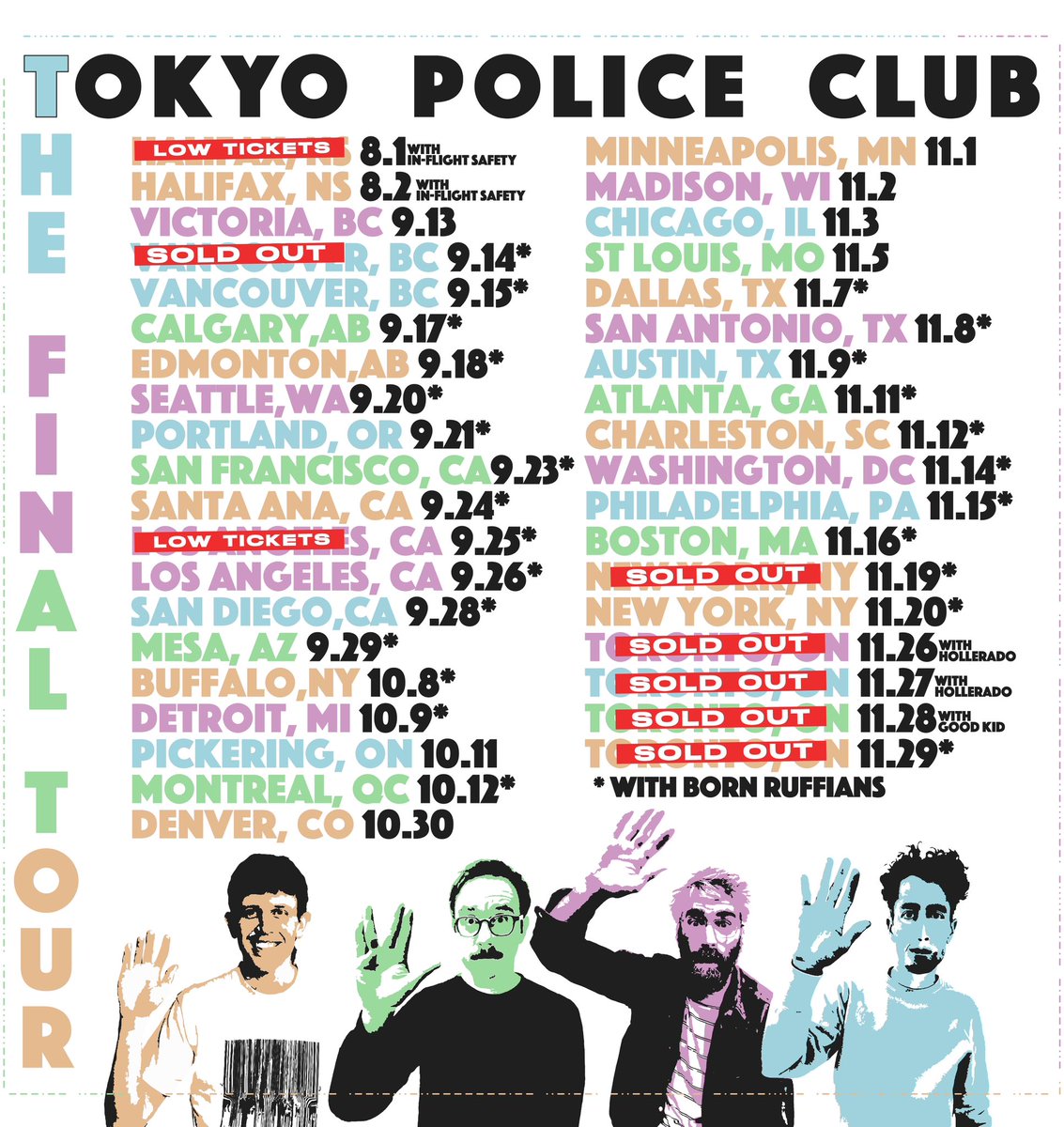 new shows added! see you in buffalo, detroit and montreal this fall with @TokyoPoliceClub for their final tour! … we still look like this bornruffians.ca/tour