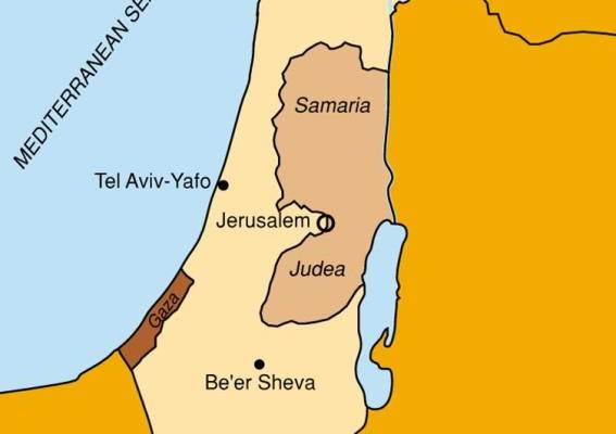 🛑 Le nom de la région sur cette carte entre Israel et la Jordanie est « Judée et Samarie » et non « Cisjordanie ». C'est le nom utilisé jusqu'en 1948 par l'ensemble du monde, on ne parle de Cisjordanie qu'en rapport avec la Transjordanie (puis Royaume hachémite de Jordanie),
