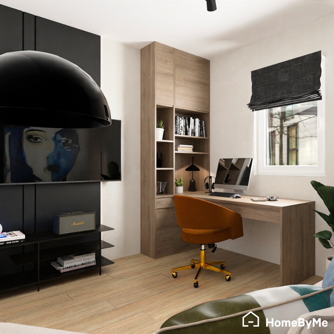 Step into the world of productivity and comfort with this breathtaking 3D interior design of a cozy home office!  Elevate your workspace and bring your dream office to life with style and functionality.