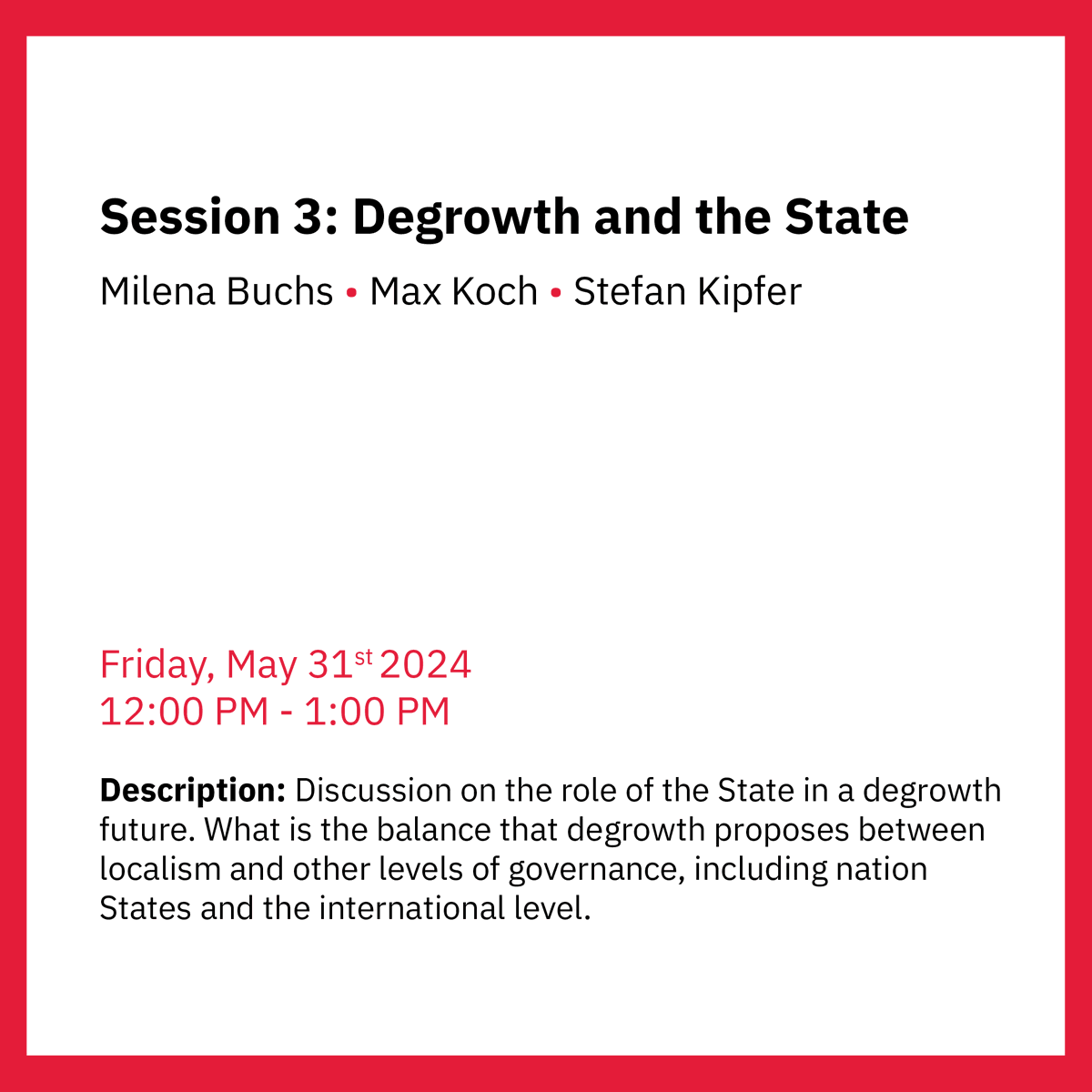 Join us for another session of #YorkUEUC's 23/24 Seminar Series “Aim High, Degrow: Dialogues On Degrowth” 🖥️🐌 This session features a discussion on the role of the State in a degrowth future. For more information, please visit: bit.ly/3RQFROz #YorkU