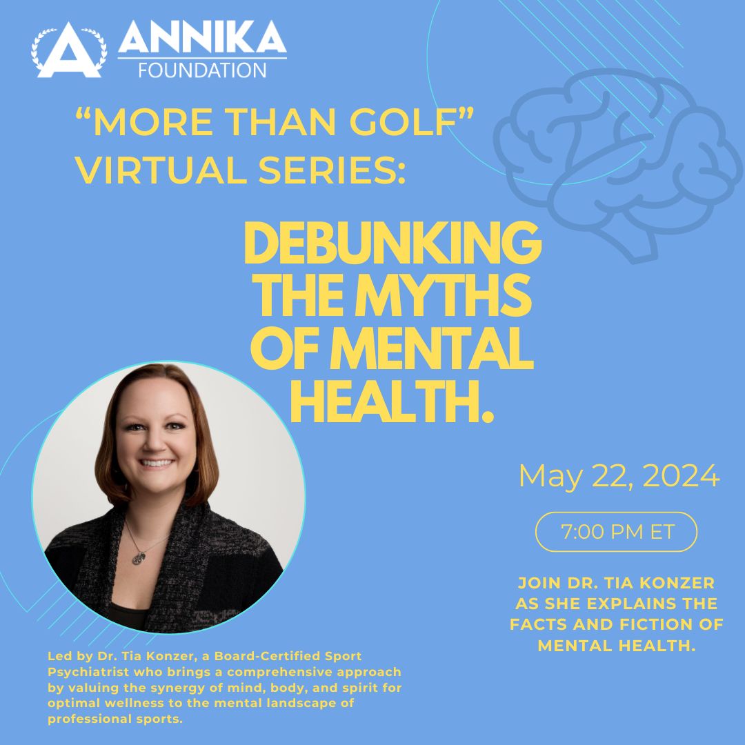 Join us on May 22nd for our second #MoreThanGolf virtual series with Dr. Tia Konzer to learn about the relationship between sport & mental health. All female junior, collegiate, and professional golfers are welcome to sign up! 🧠 forms.wix.com/f/718889186160…