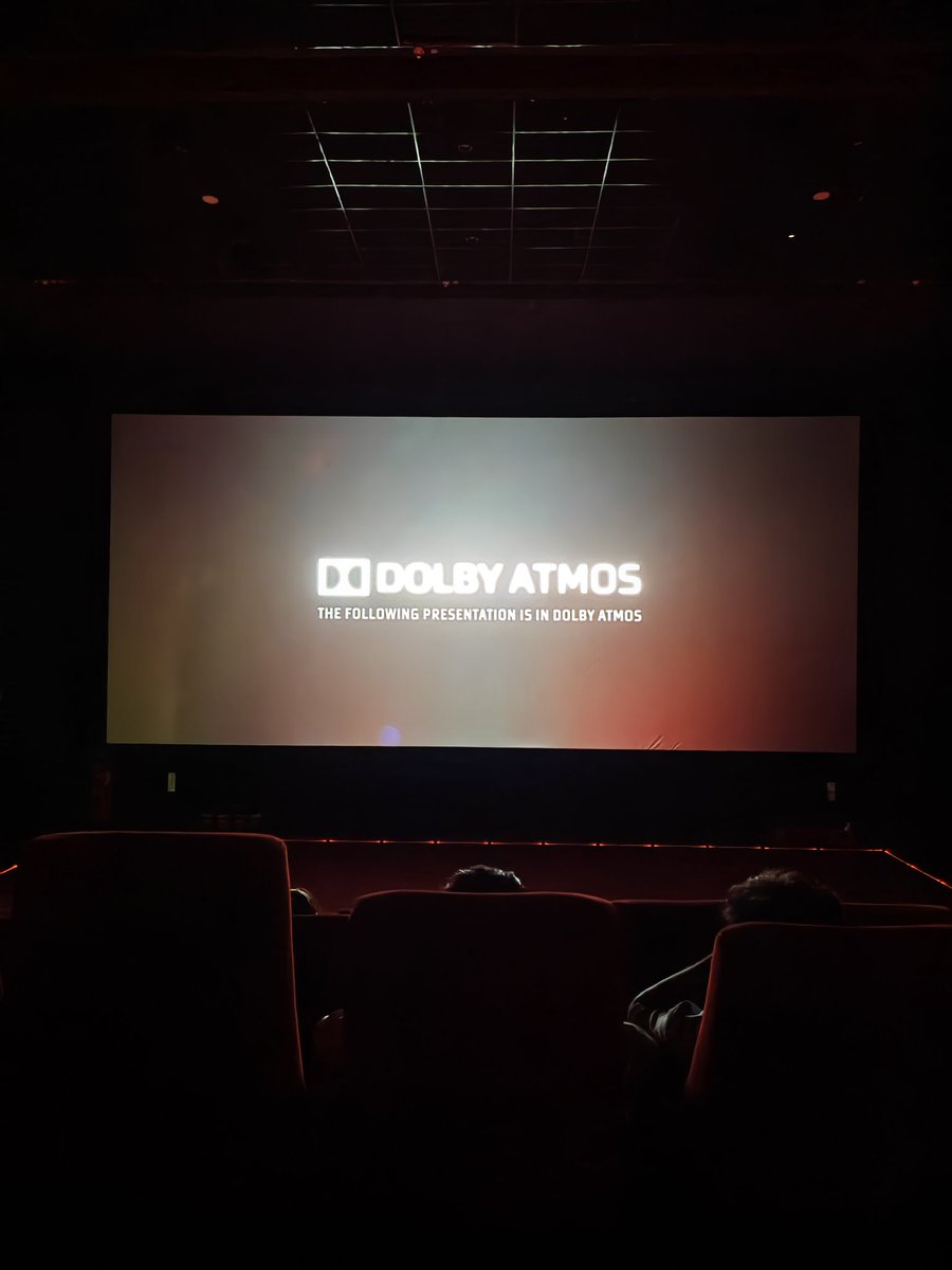 This is how @_PVRCinemas shows if the movie is indeed playing in #DolbyAtmos at least in PVR Kochi ...this slide will be shown before the movie starts .