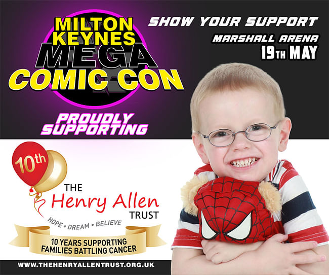 Are 🫵 looking for something fun to do this weekend. Why not come to this great event at Marshall Arena 9.30am-5pm. Milton Keynes Mega Comic Con are proudly supporting The Henry Allen Trust 🫶 This event is one not to be missed🫶 #teamhenry #letsdothis