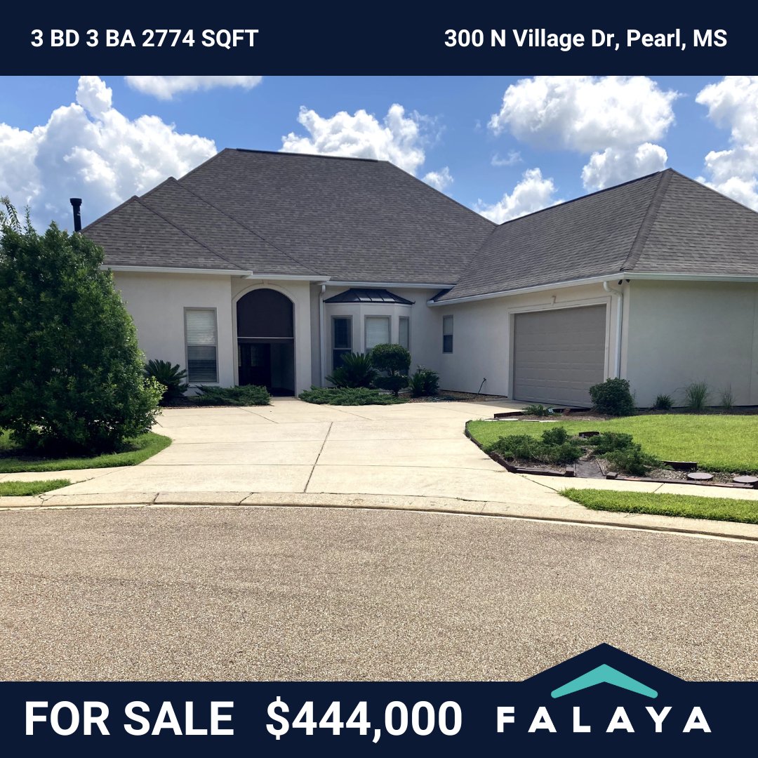✨FOR SALE✨ This spacious 3 bed, 3 bath home in Pearl, MS is move-in ready and waiting for you!

Book a tour at - app.falaya.com/listings/300-n…

 #PearlMSRealEstate #HomeForSale #MississippiLiving #PropertyForSale #HouseForSale #FlatFeeMLS #FalayaFeeling